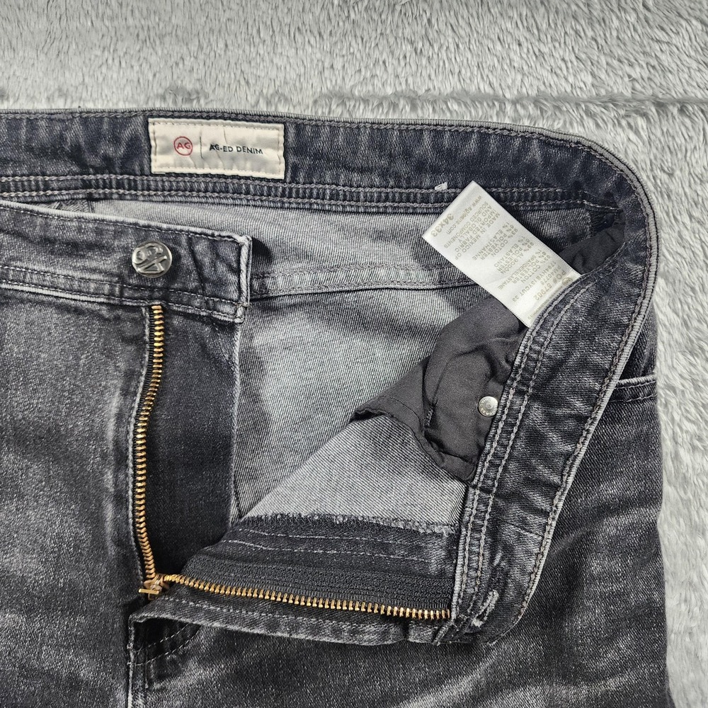 AG Adriano Goldschmied Jeans Mens 34x33 Gray Everett Slim Straight Stretch Faded - Picture 7 of 13